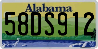 AL license plate 58DS912