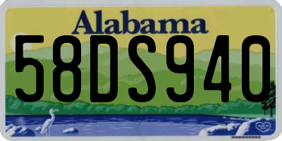 AL license plate 58DS940