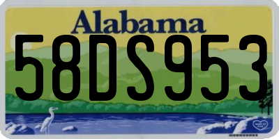 AL license plate 58DS953