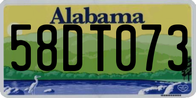 AL license plate 58DT073