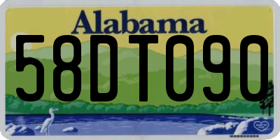 AL license plate 58DT090