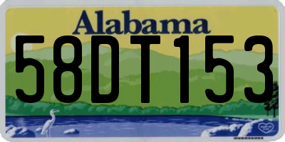 AL license plate 58DT153