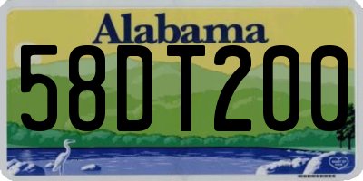 AL license plate 58DT200