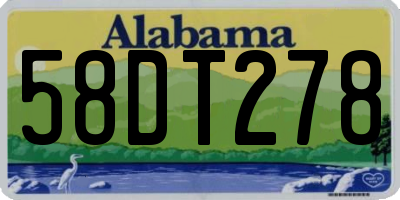 AL license plate 58DT278