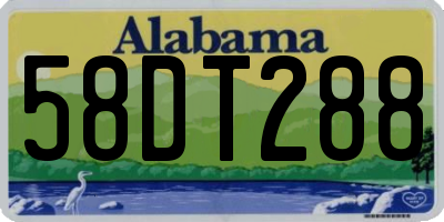 AL license plate 58DT288