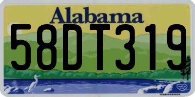 AL license plate 58DT319