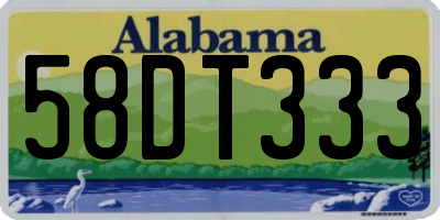 AL license plate 58DT333
