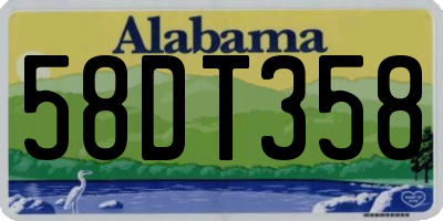 AL license plate 58DT358
