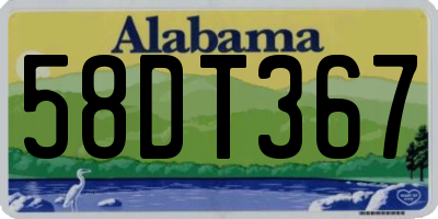 AL license plate 58DT367