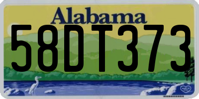 AL license plate 58DT373