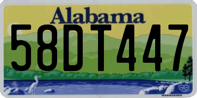 AL license plate 58DT447