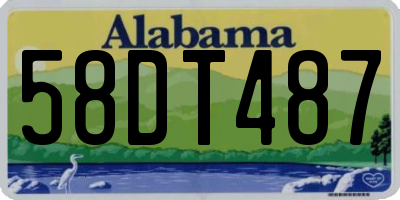 AL license plate 58DT487