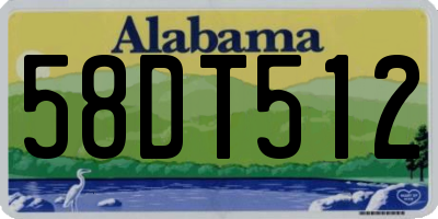 AL license plate 58DT512