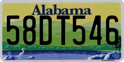AL license plate 58DT546