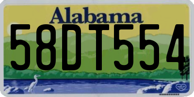 AL license plate 58DT554