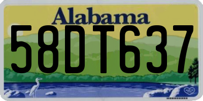 AL license plate 58DT637
