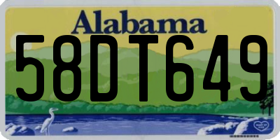 AL license plate 58DT649