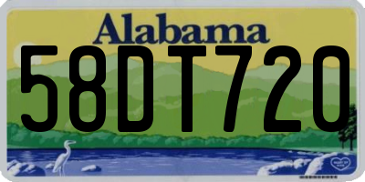 AL license plate 58DT720