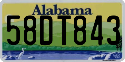 AL license plate 58DT843
