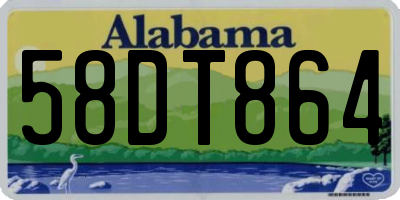 AL license plate 58DT864
