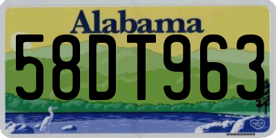 AL license plate 58DT963