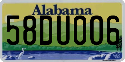AL license plate 58DU006