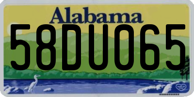AL license plate 58DU065
