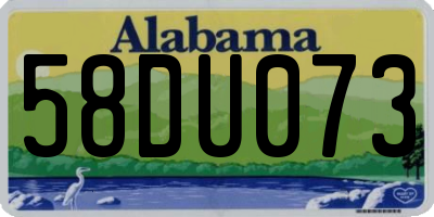 AL license plate 58DU073