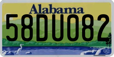 AL license plate 58DU082
