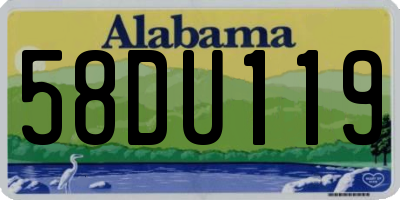 AL license plate 58DU119