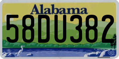AL license plate 58DU382
