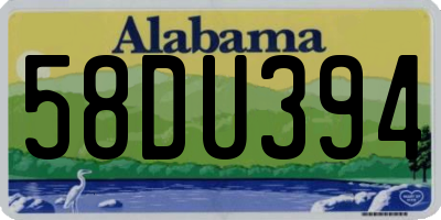 AL license plate 58DU394