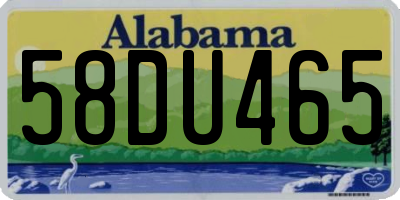 AL license plate 58DU465