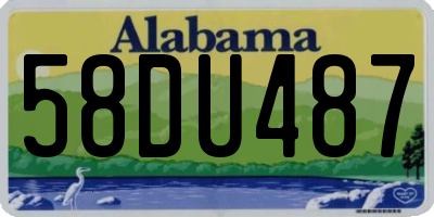 AL license plate 58DU487