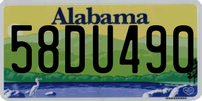 AL license plate 58DU490