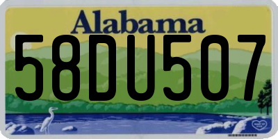 AL license plate 58DU507