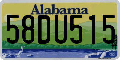 AL license plate 58DU515