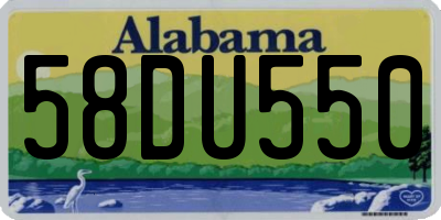 AL license plate 58DU550