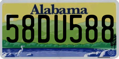 AL license plate 58DU588