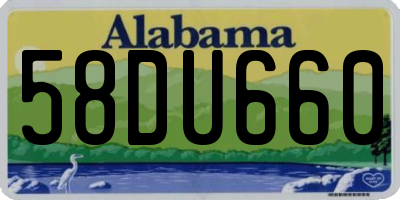 AL license plate 58DU660