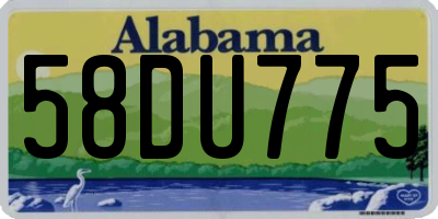 AL license plate 58DU775