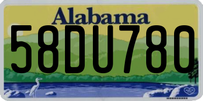 AL license plate 58DU780