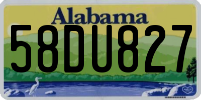 AL license plate 58DU827