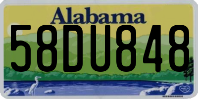 AL license plate 58DU848