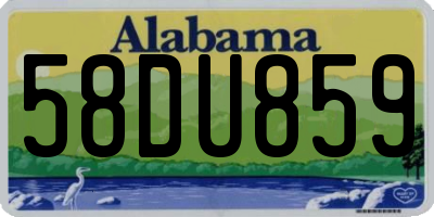AL license plate 58DU859