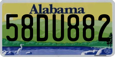 AL license plate 58DU882