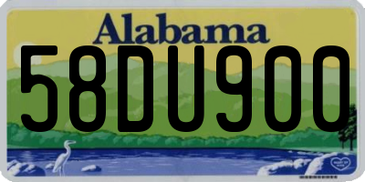 AL license plate 58DU900