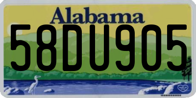 AL license plate 58DU905
