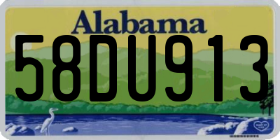 AL license plate 58DU913