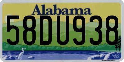 AL license plate 58DU938